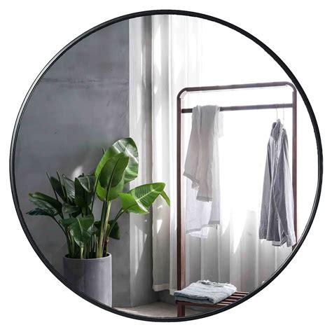 large round black mirror 48 inch|oversized round mirror 48.